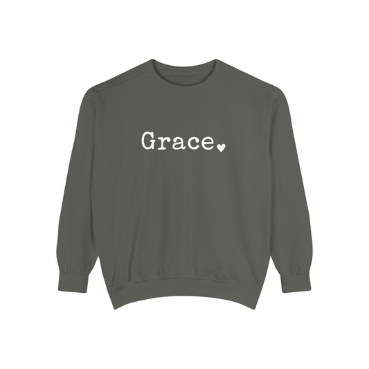 Grace Comfort Colors sweatshirt | name script pullover