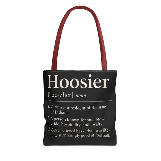 Hoosier Definition Tote Bag | Indiana Pride Typography