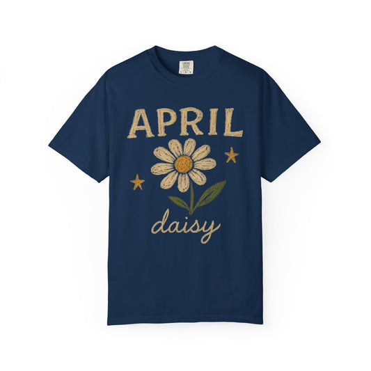 April Daisy T-shirt | Birth Month Flower Tee Comfort Colors Tee