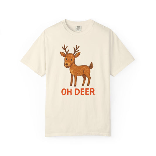 Oh Deer Comfort Colors Wildlife Unisex T-shirt, Nature Lover Gift, Outdoor Enthusiast Shirt, Forest Animal Tee, Graphic Tee, Gift for Him,
