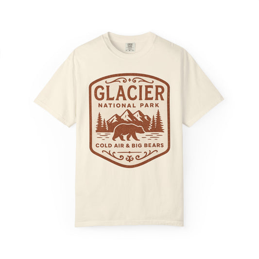 Glacier National Park Comfort Colors T-shirt | Glacier Design, Outdoor Tee