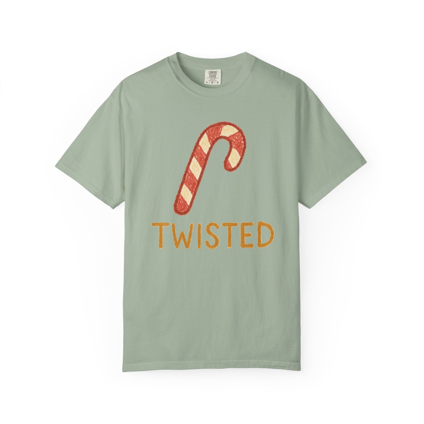 Candy Cane Twist T-shirt | Christmas Comfort Colors garment-dyed T-shirt