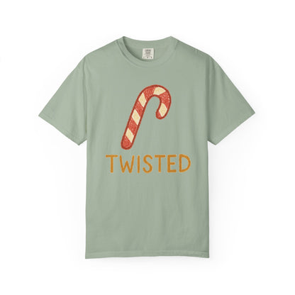 Candy Cane Twist T-shirt | Christmas Comfort Colors garment-dyed T-shirt