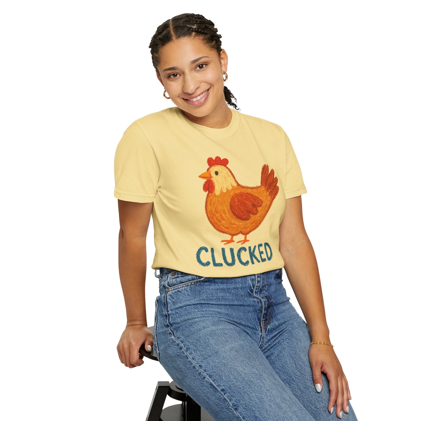 Clucked Funny Chicken Lover Comfort Colors T-Shirt, Chicken Graphic Tee, Unisex Tee, Garment-Dyed Shirt, Chicken Mom Gift, Animal Lover