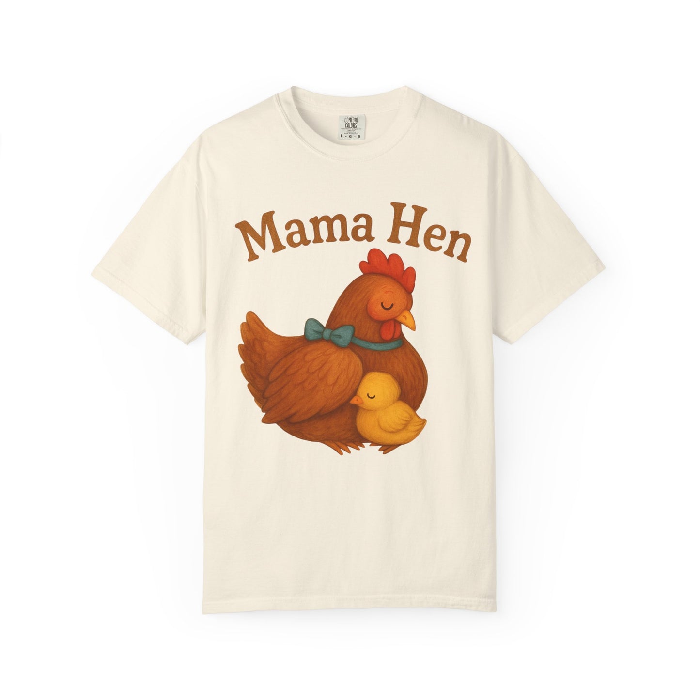 Mama Hen Comfort Colors T-Shirt, Chicken Lover Farm Tee - Unisex Garment-Dyed Shirt, Graphic Hen Tee, Funny Animal Tee, Farm Life Shirt,
