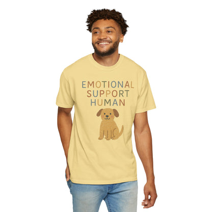 Emotional Support Human dog illustration T-Shirt | Cute Pet Lover Tee Comfort Colors T-shirt
