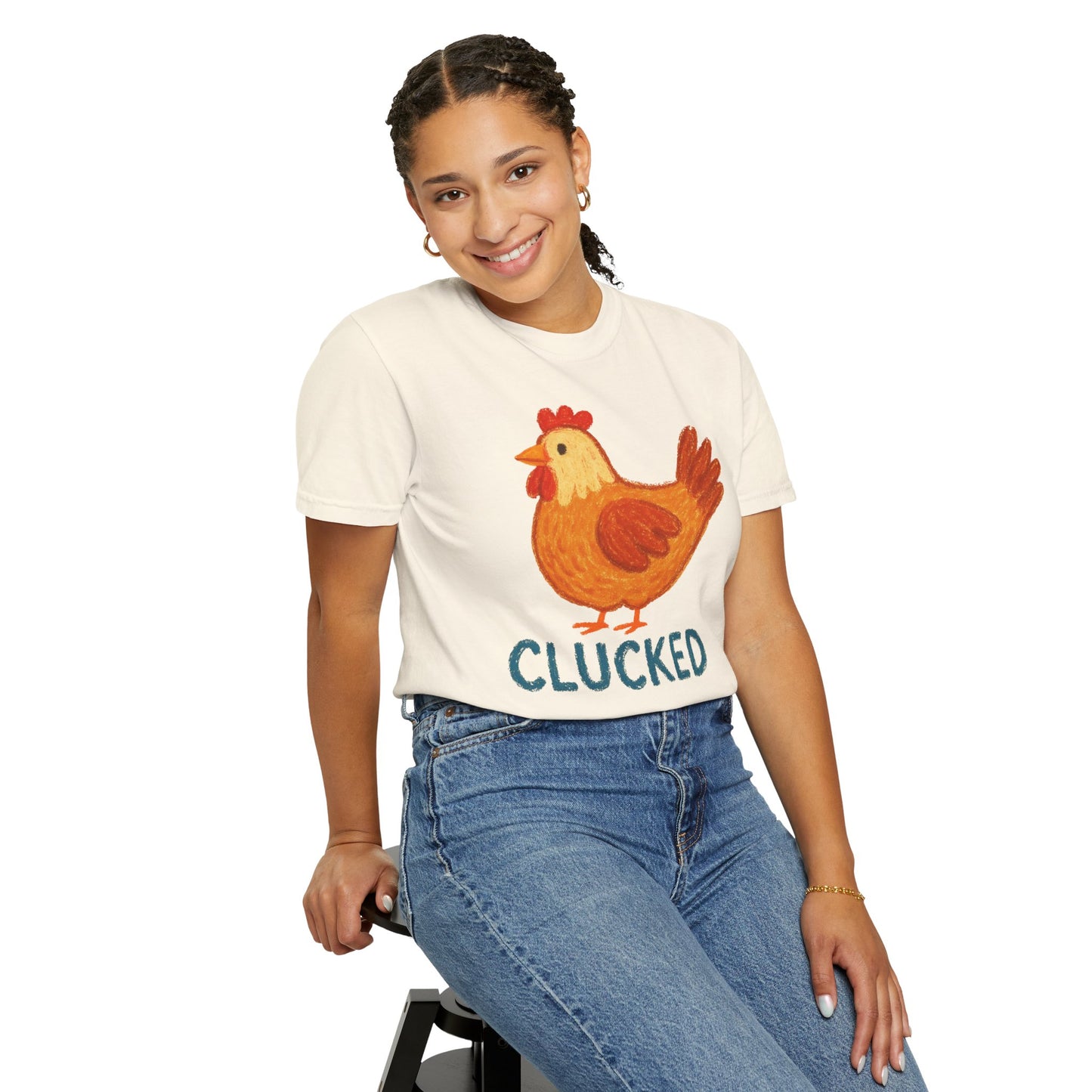 Clucked Funny Chicken Lover Comfort Colors T-Shirt, Chicken Graphic Tee, Unisex Tee, Garment-Dyed Shirt, Chicken Mom Gift, Animal Lover