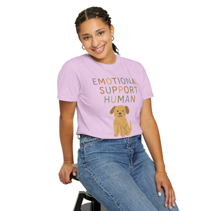 Emotional Support Human dog illustration T-Shirt | Cute Pet Lover Tee Comfort Colors T-shirt