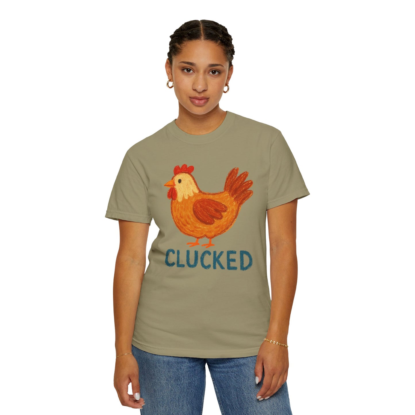 Clucked Funny Chicken Lover Comfort Colors T-Shirt, Chicken Graphic Tee, Unisex Tee, Garment-Dyed Shirt, Chicken Mom Gift, Animal Lover