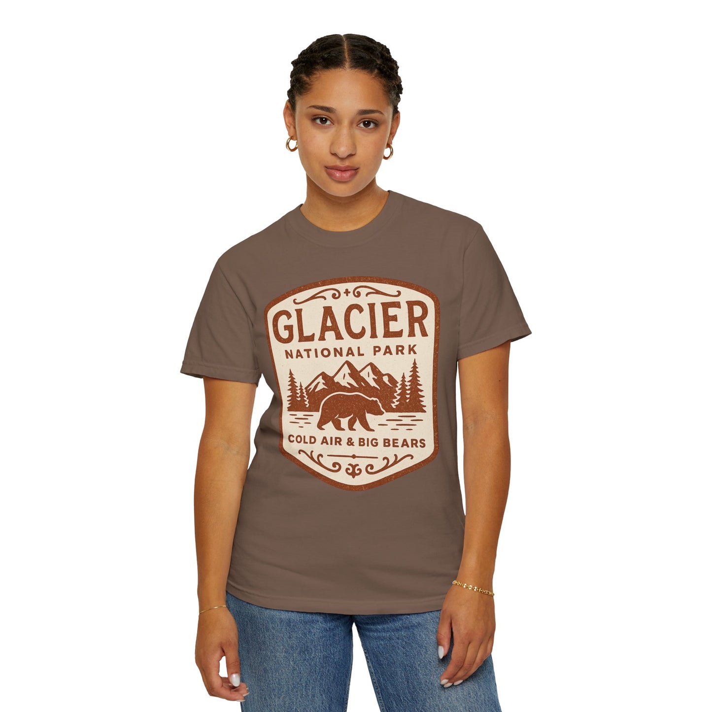 Glacier National Park Comfort Colors T-shirt | Glacier Design, Outdoor Tee