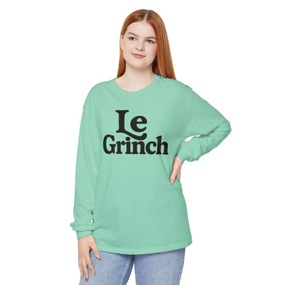 Le Grinch Long Sleeve T-Shirt | Typography Holiday Shirt, Comfort Colors
