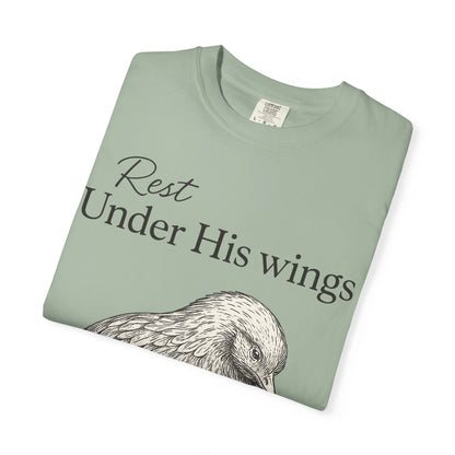 Under His Wings, Faith Comfort Colors T-shirt