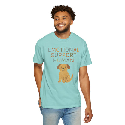 Emotional Support Human dog illustration T-Shirt | Cute Pet Lover Tee Comfort Colors T-shirt