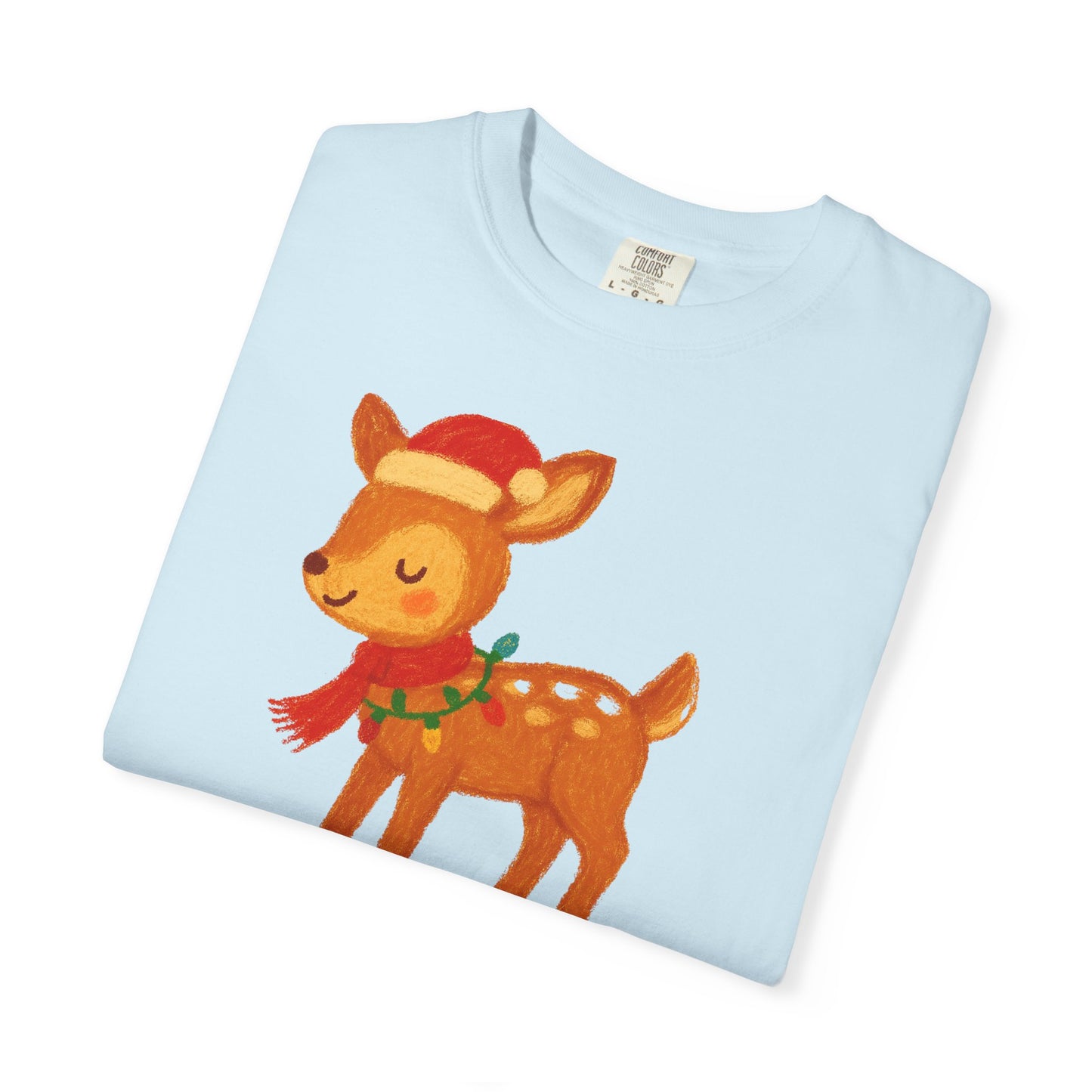 Oh Deer, Christmas is Here Comfort Colors T-shirt - Holiday Season Apparel, Festive Reindeer Tee, Winter Celebration Shirt, Christmas Gift