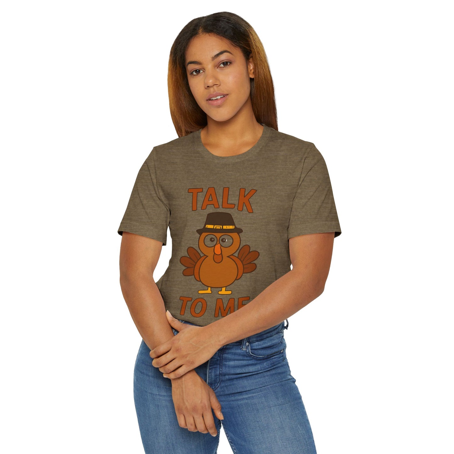 Talk To Me Turkey T-Shirt | Cute Thanksgiving Turkey Illustration