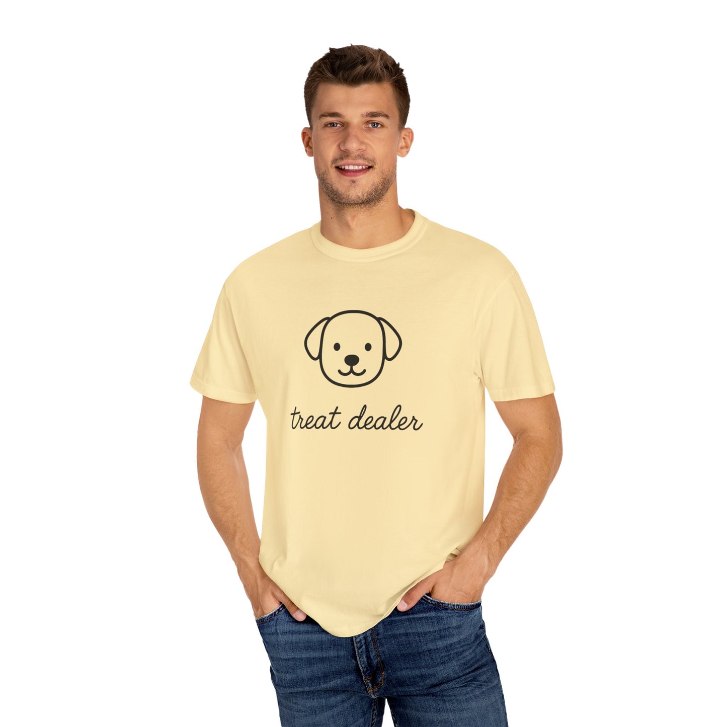 Treat Dealer Comfort Colors Unisex T-shirt, Dog Lover Shirt, Pet Owner Tee, Gift for Dog Mom, Casual Tee, Garment Dyed Tshirt