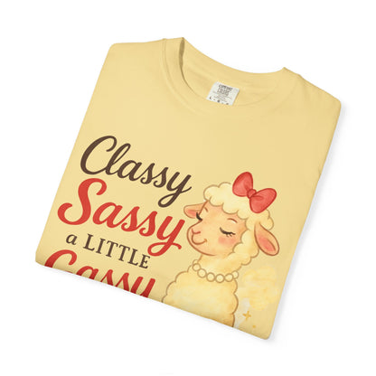 Classy and Gassy Unisex Garment-Dyed T-shirt, Funny Comfort Colors Tee, Humorous Graphic Shirt, Casual Cotton Top, Hilarious Quote Apparel