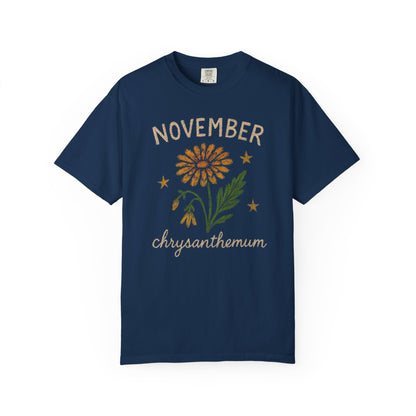 November birth flower Comfort Colors T-shirt