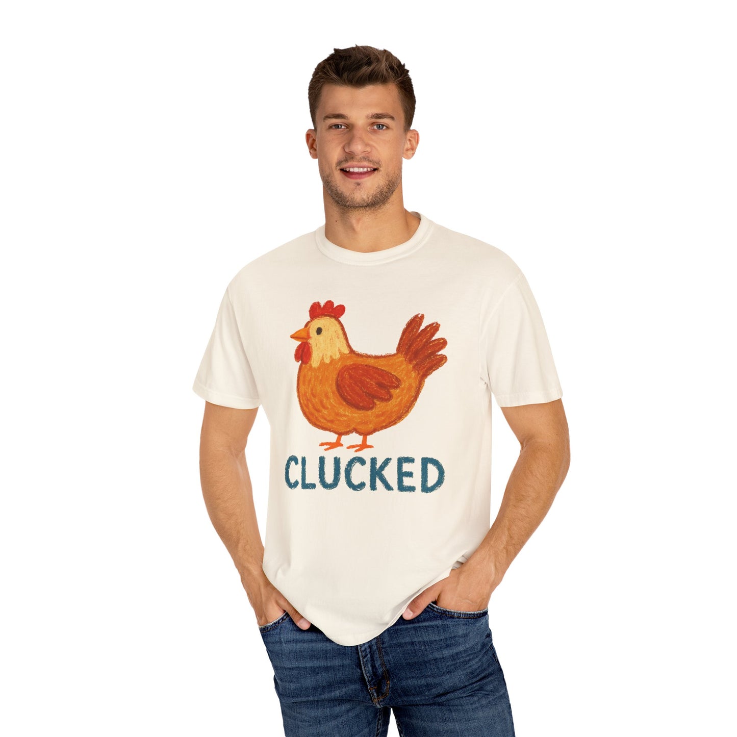 Clucked Funny Chicken Lover Comfort Colors T-Shirt, Chicken Graphic Tee, Unisex Tee, Garment-Dyed Shirt, Chicken Mom Gift, Animal Lover
