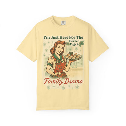 Family Drama Comfort Colors T-Shirt for Thanksgiving and Christmas Reunion - Funny Tee, Unisex Shirt, Garment-Dyed Top, Holiday Gift, Family