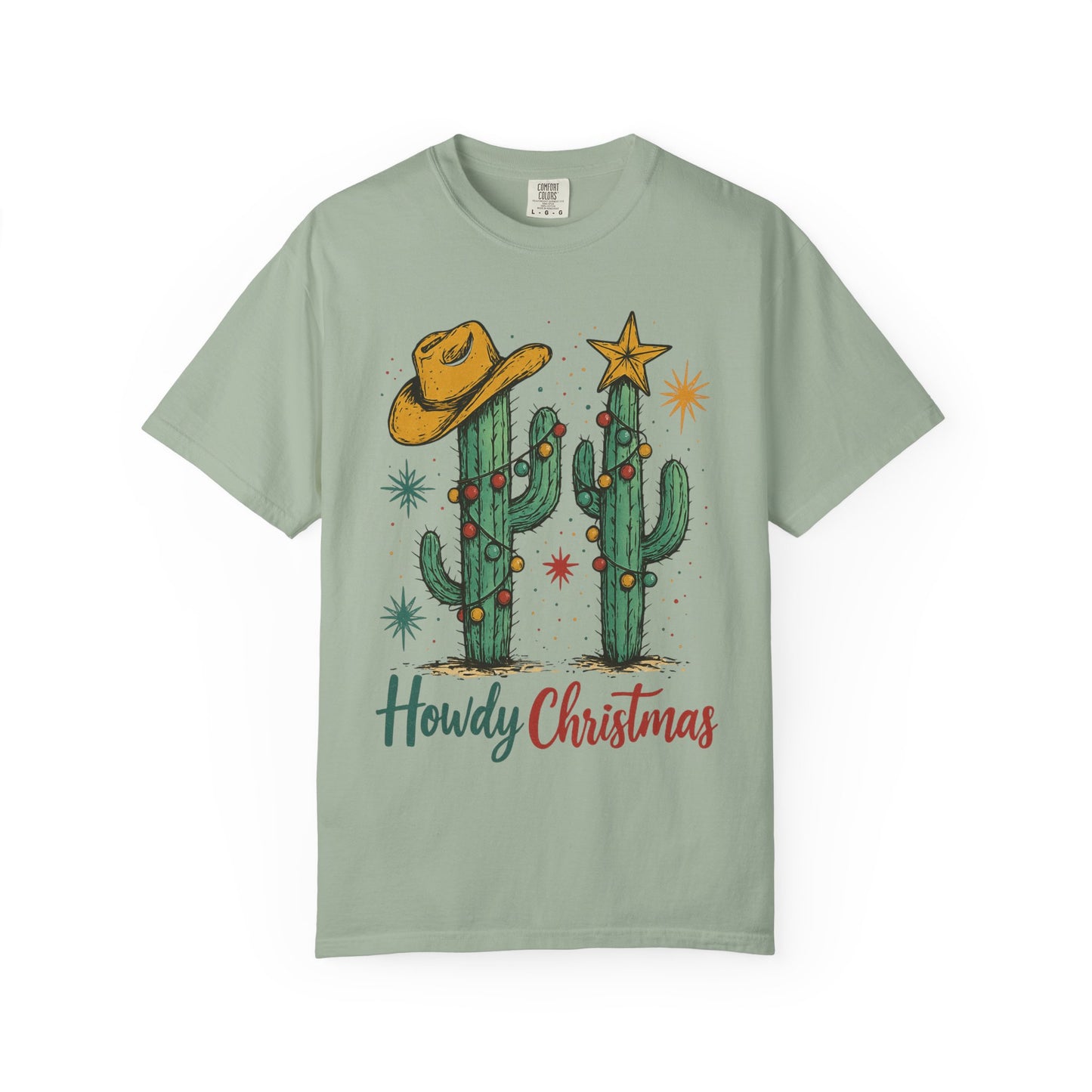 Unisex Garment-Dyed T-shirt, Western Comfort Colors tshirt, Howdy Christmas