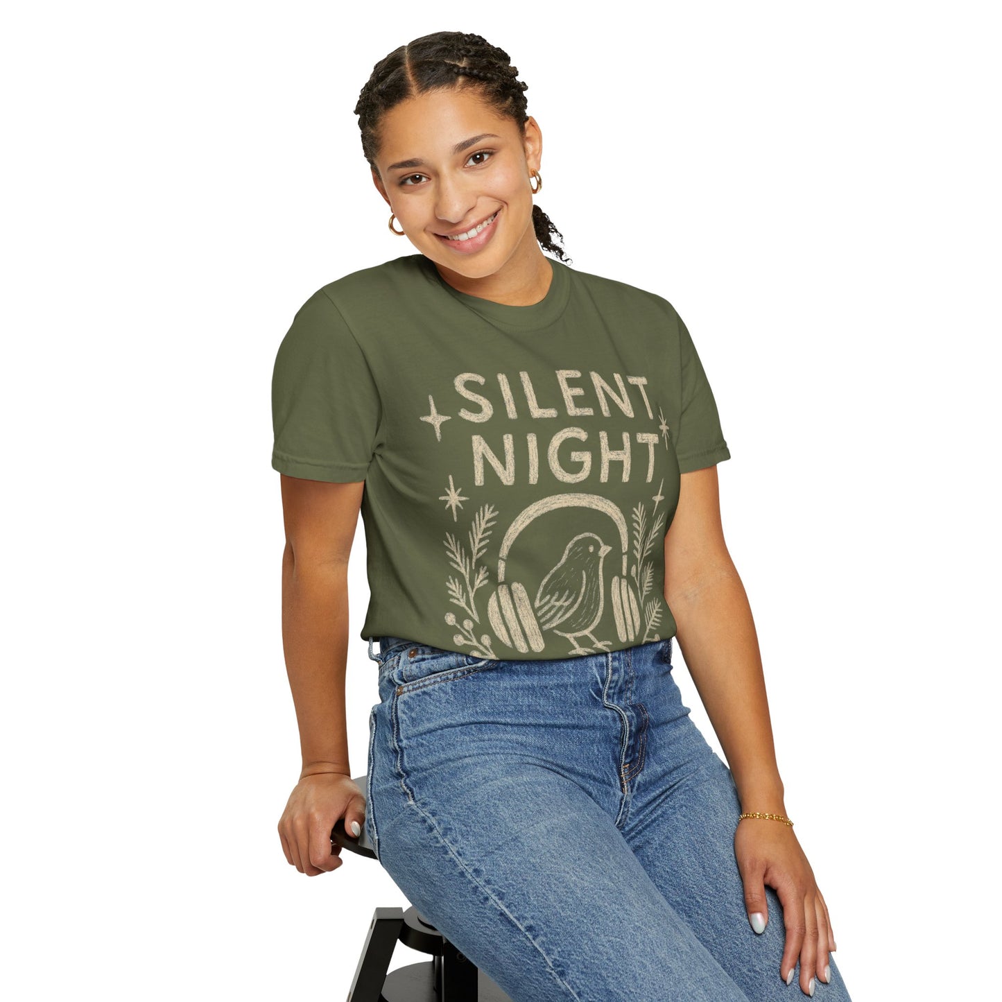 Silent Night Christmas T-Shirt Comfort Colors