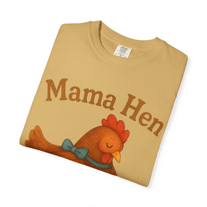 Mama Hen Comfort Colors T-Shirt, Chicken Lover Farm Tee - Unisex Garment-Dyed Shirt, Graphic Hen Tee, Funny Animal Tee, Farm Life Shirt,