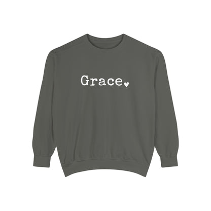 Grace Comfort Colors sweatshirt | name script pullover