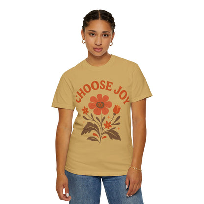 Choose Joy Comfort Colors T-Shirt — Positive Message Graphic Tee