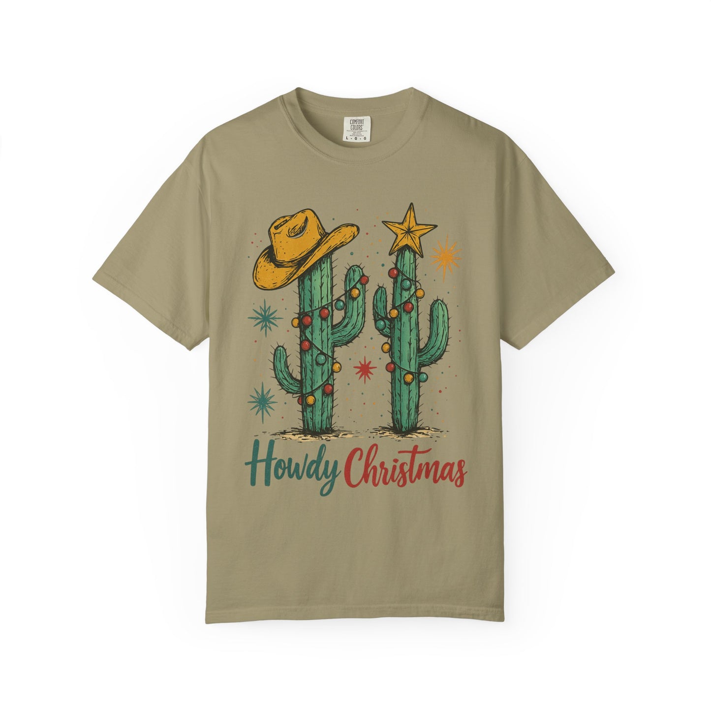 Unisex Garment-Dyed T-shirt, Western Comfort Colors tshirt, Howdy Christmas