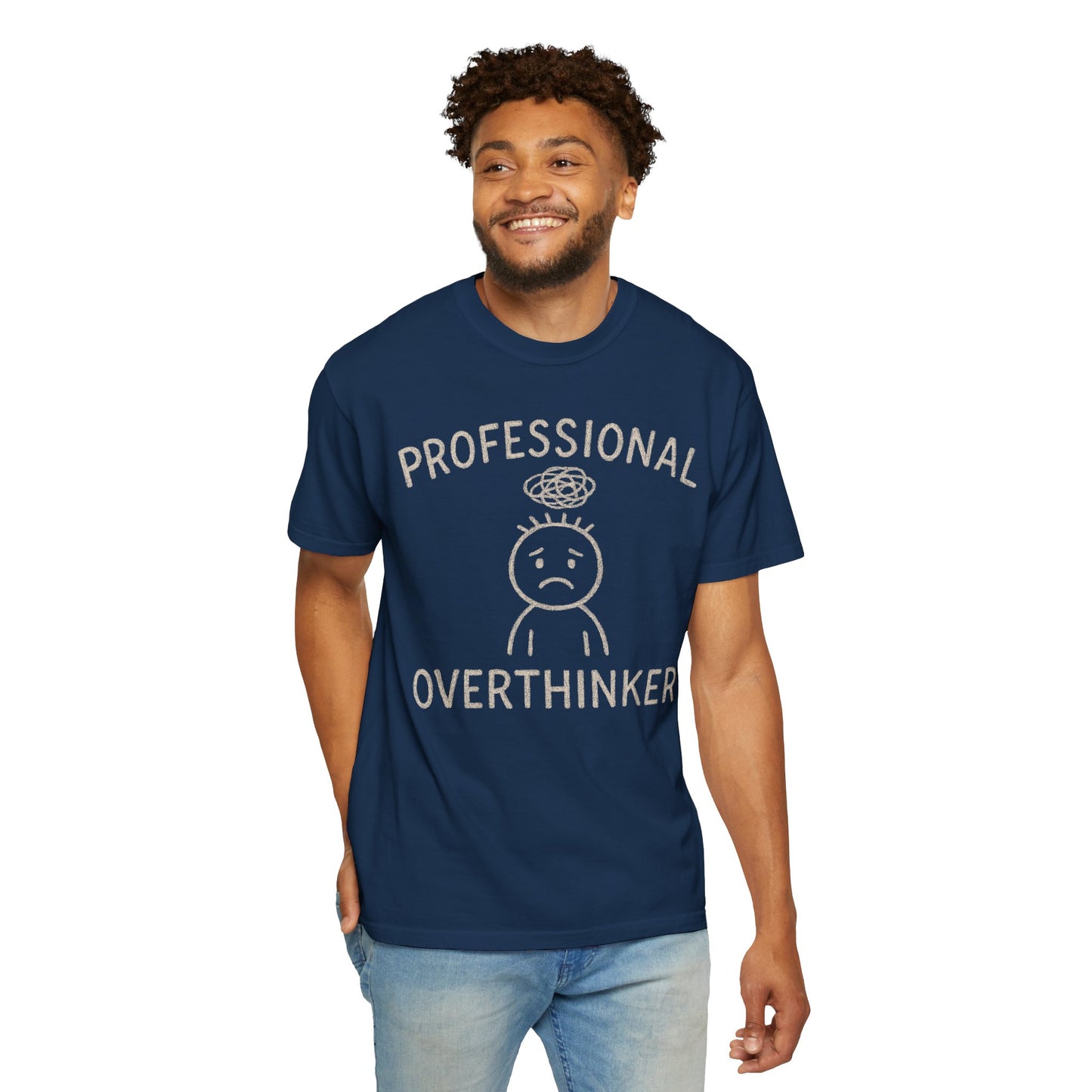 Professional Overthinker T-shirt | Funny Mental Health Graphic Tee Comfort Colors