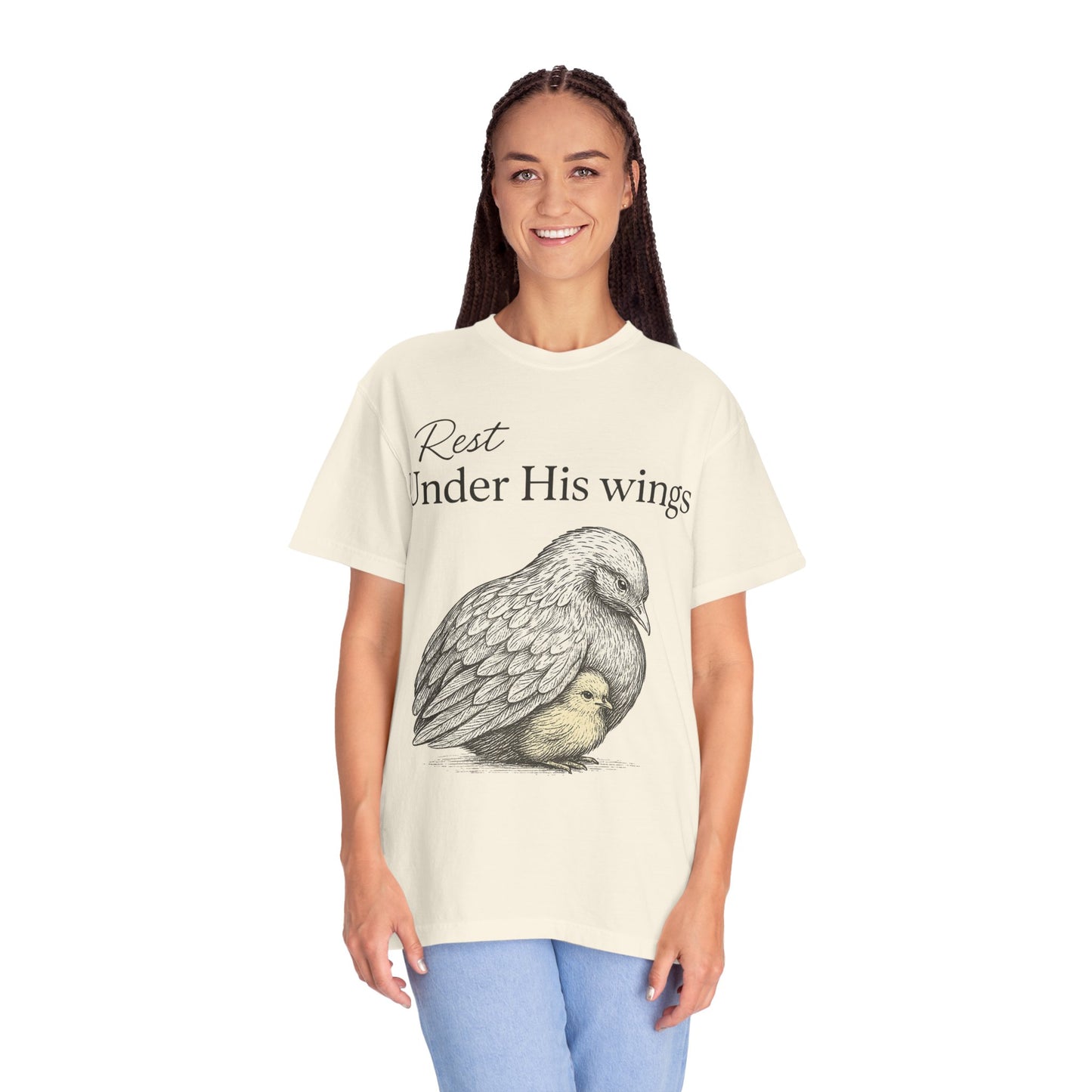 Under His Wings, Faith Comfort Colors T-shirt