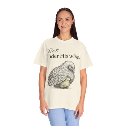 Under His Wings, Faith Comfort Colors T-shirt