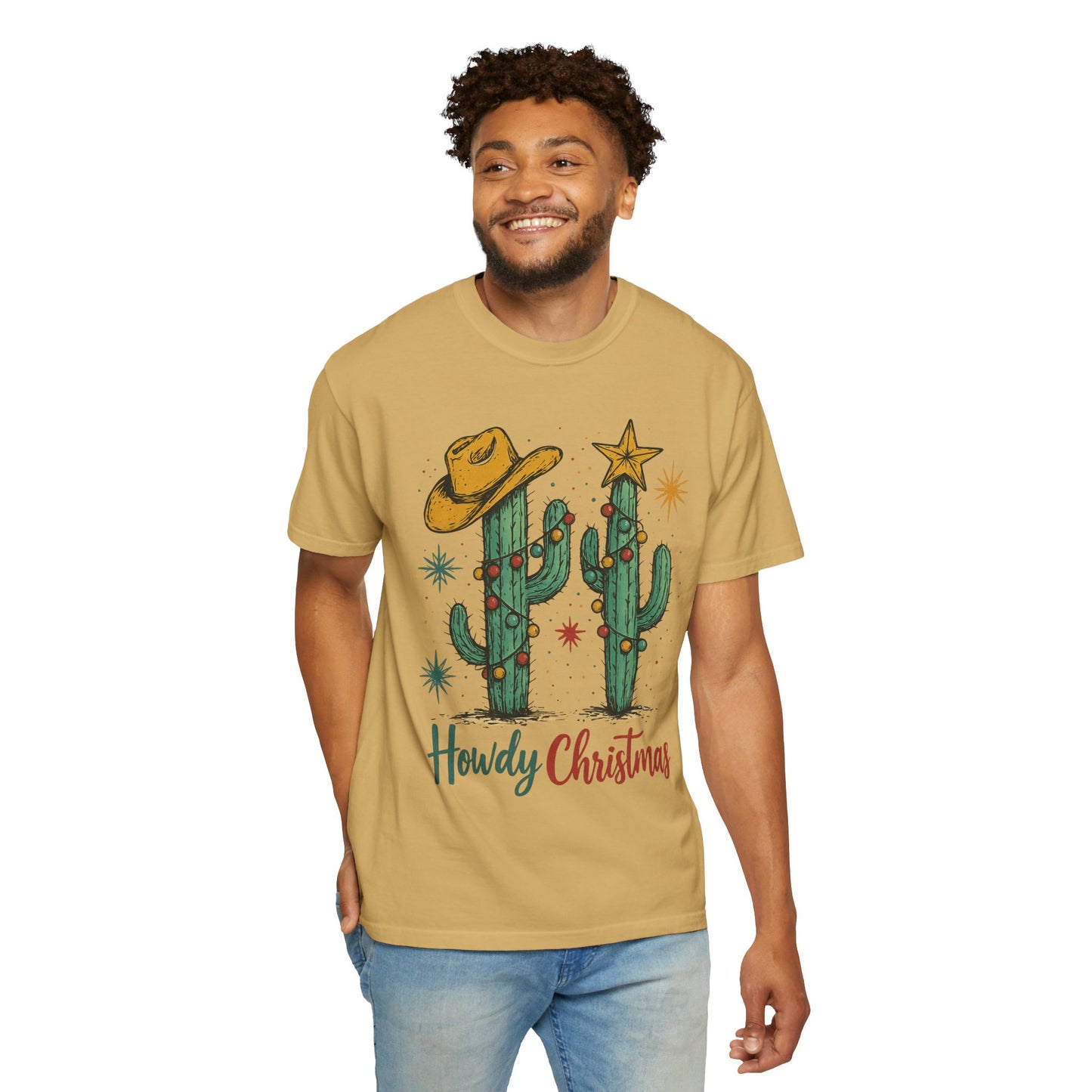 Unisex Garment-Dyed T-shirt, Western Comfort Colors tshirt, Howdy Christmas