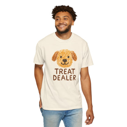 Dog Face "Treat Dealer" T-Shirt | Cute Puppy Illustration Comfort Colors T-shirt