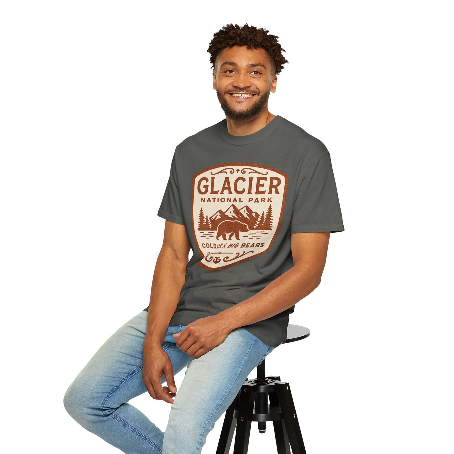 Glacier National Park Comfort Colors T-shirt | Glacier Design, Outdoor Tee