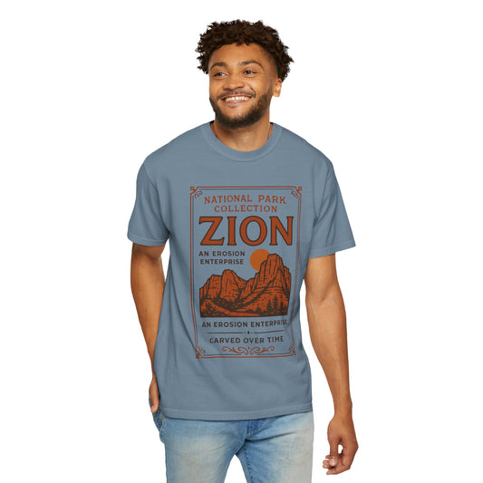 Zion National Park Poster T-Shirt | Canyon Landscape Tee Comfort Colors T-shirt