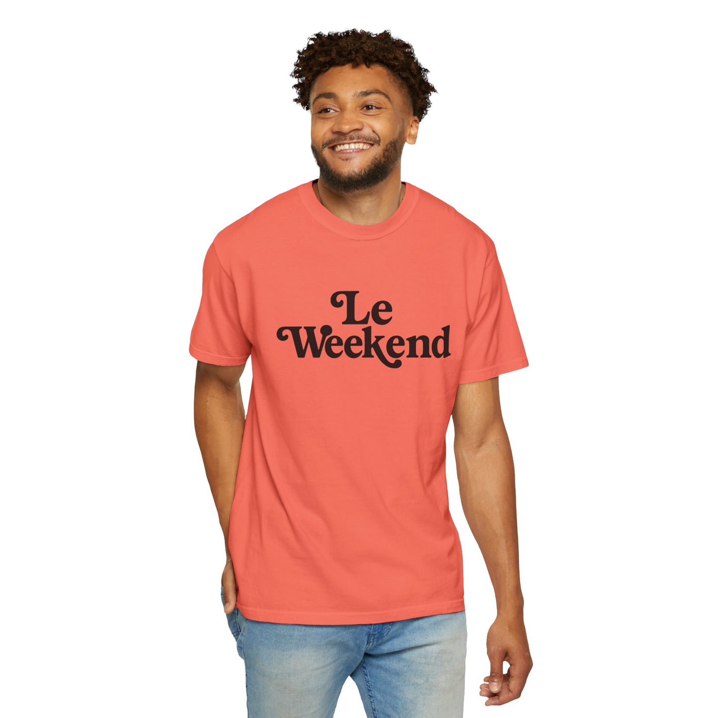 Le Weekend Comfort Colors T-Shirt, Weekend Vibes Tee, Unisex Garment-Dyed Shirt, Bright and Colorful Top, Comfy Weekend Apparel
