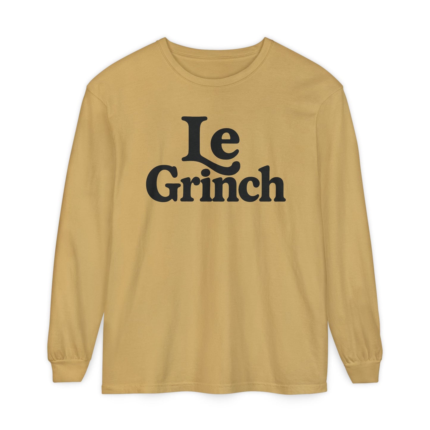 Le Grinch Long Sleeve T-Shirt | Typography Holiday Shirt, Comfort Colors
