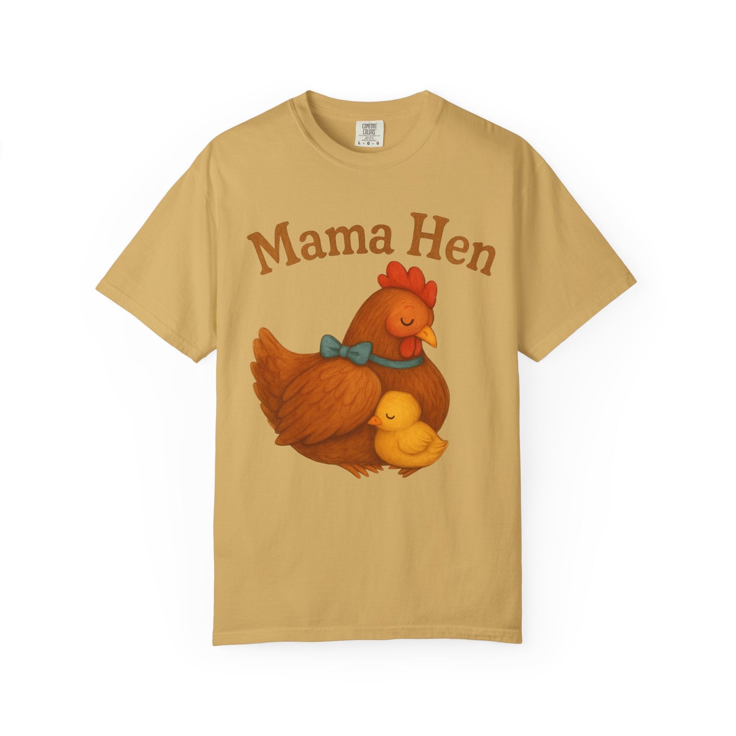 Mama Hen Comfort Colors T-Shirt, Chicken Lover Farm Tee - Unisex Garment-Dyed Shirt, Graphic Hen Tee, Funny Animal Tee, Farm Life Shirt,