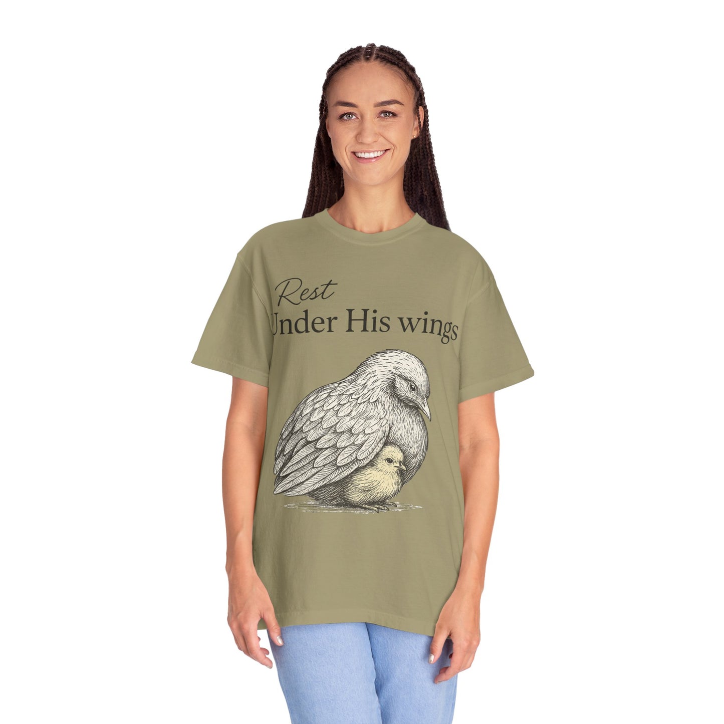 Under His Wings, Faith Comfort Colors T-shirt