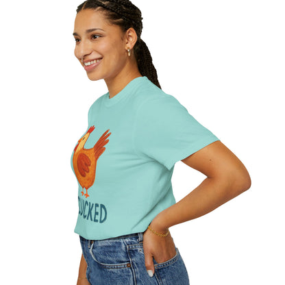Clucked Funny Chicken Lover Comfort Colors T-Shirt, Chicken Graphic Tee, Unisex Tee, Garment-Dyed Shirt, Chicken Mom Gift, Animal Lover