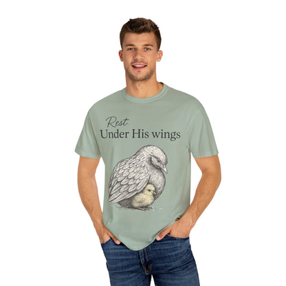 Under His Wings, Faith Comfort Colors T-shirt
