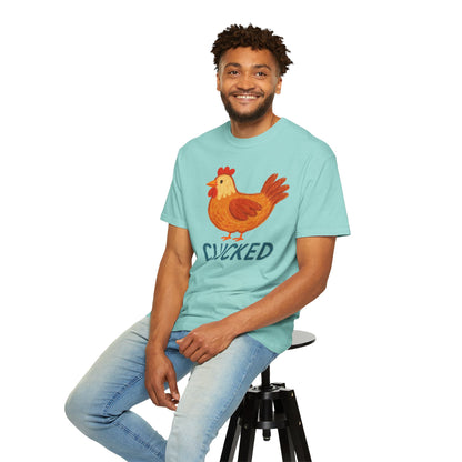 Clucked Funny Chicken Lover Comfort Colors T-Shirt, Chicken Graphic Tee, Unisex Tee, Garment-Dyed Shirt, Chicken Mom Gift, Animal Lover