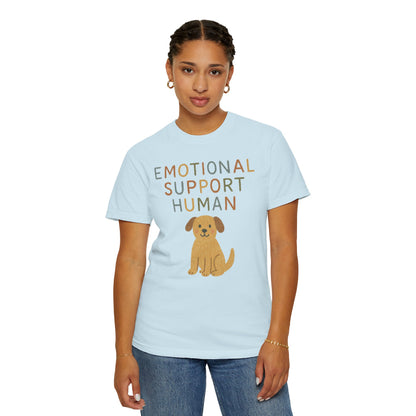 Emotional Support Human dog illustration T-Shirt | Cute Pet Lover Tee Comfort Colors T-shirt