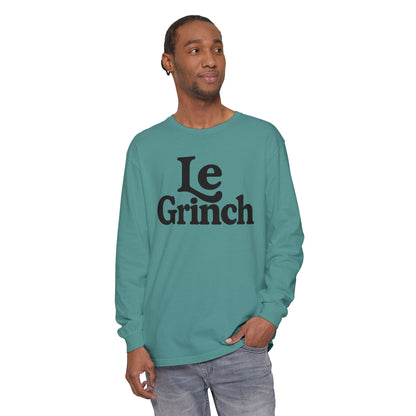 Le Grinch Long Sleeve T-Shirt | Typography Holiday Shirt, Comfort Colors