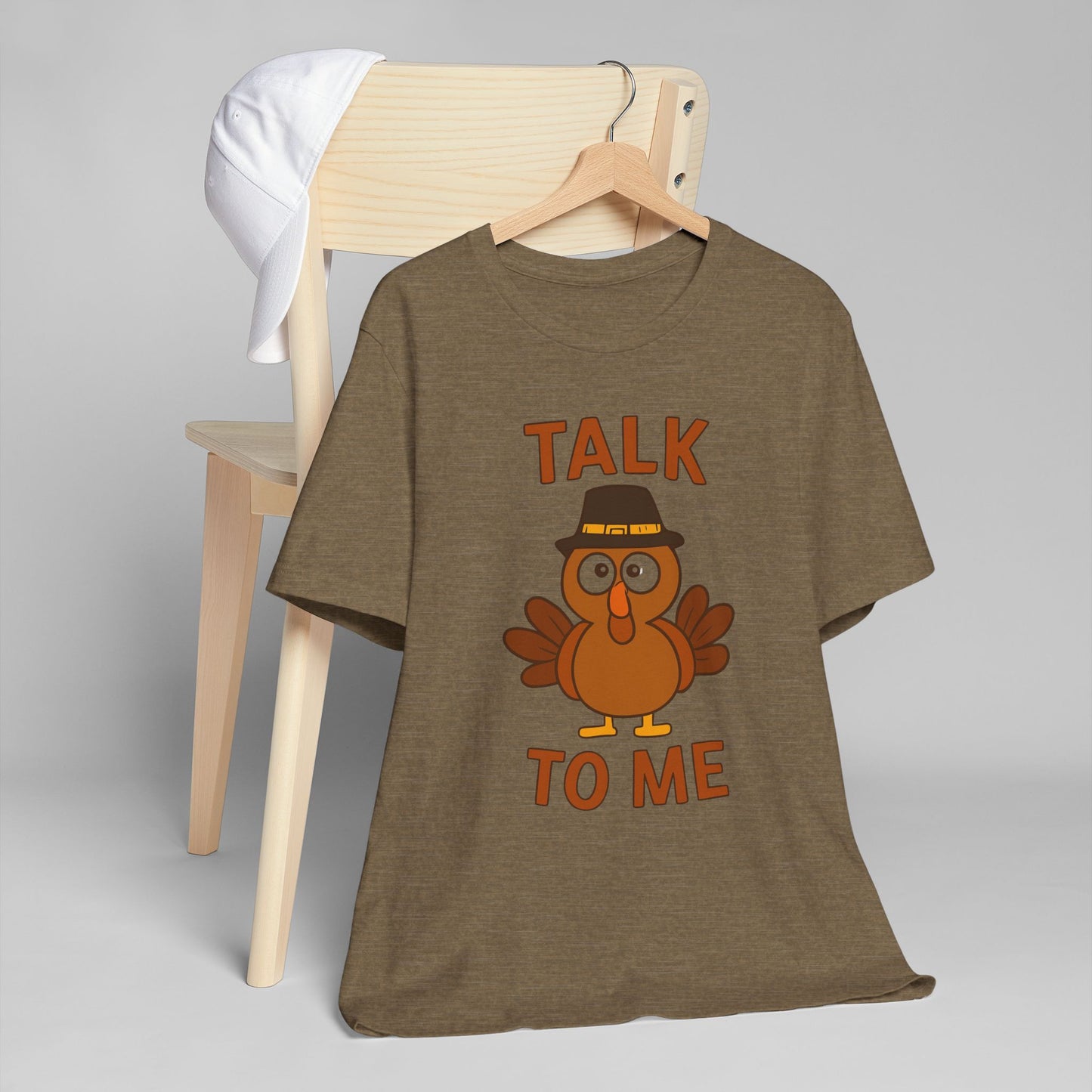 Talk To Me Turkey T-Shirt | Cute Thanksgiving Turkey Illustration