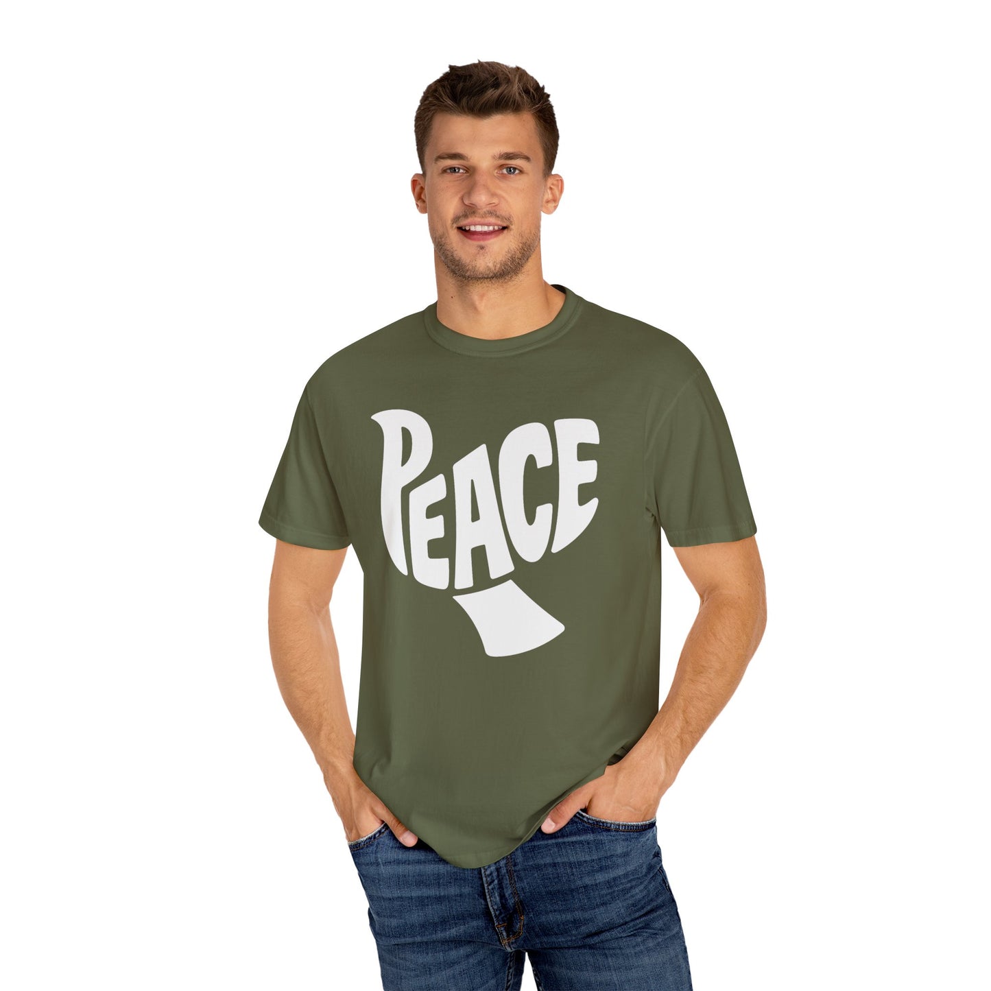 Dove Peace Comfort Colors Tee, Unisex Shirt for Dove Lovers, Peaceful Vibes Tee, Unique Gift for Peace Enthusiasts, Casual Dove Graphic Tee,