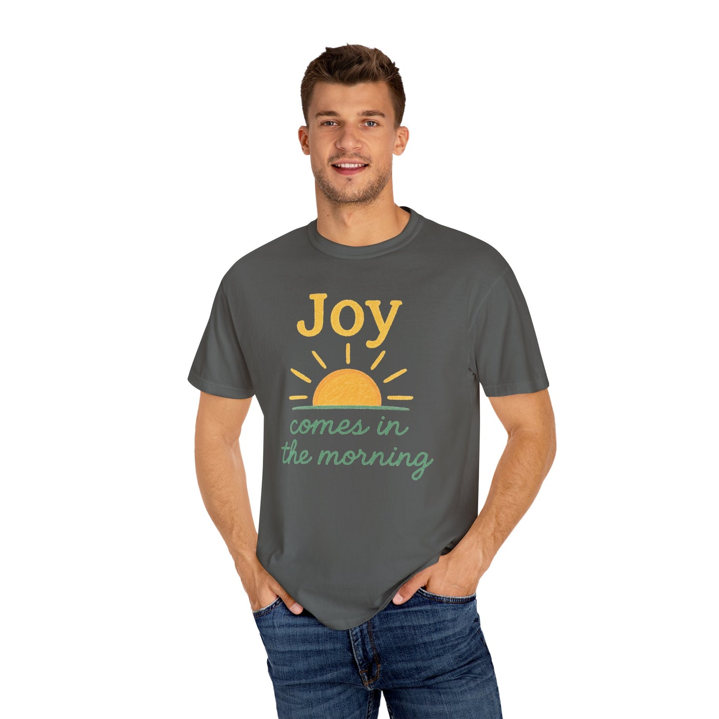 Joy Comes in the Morning T-shirt | Faith Scripture Tee Comfort Colors t-shirt