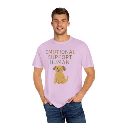 Emotional Support Human dog illustration T-Shirt | Cute Pet Lover Tee Comfort Colors T-shirt